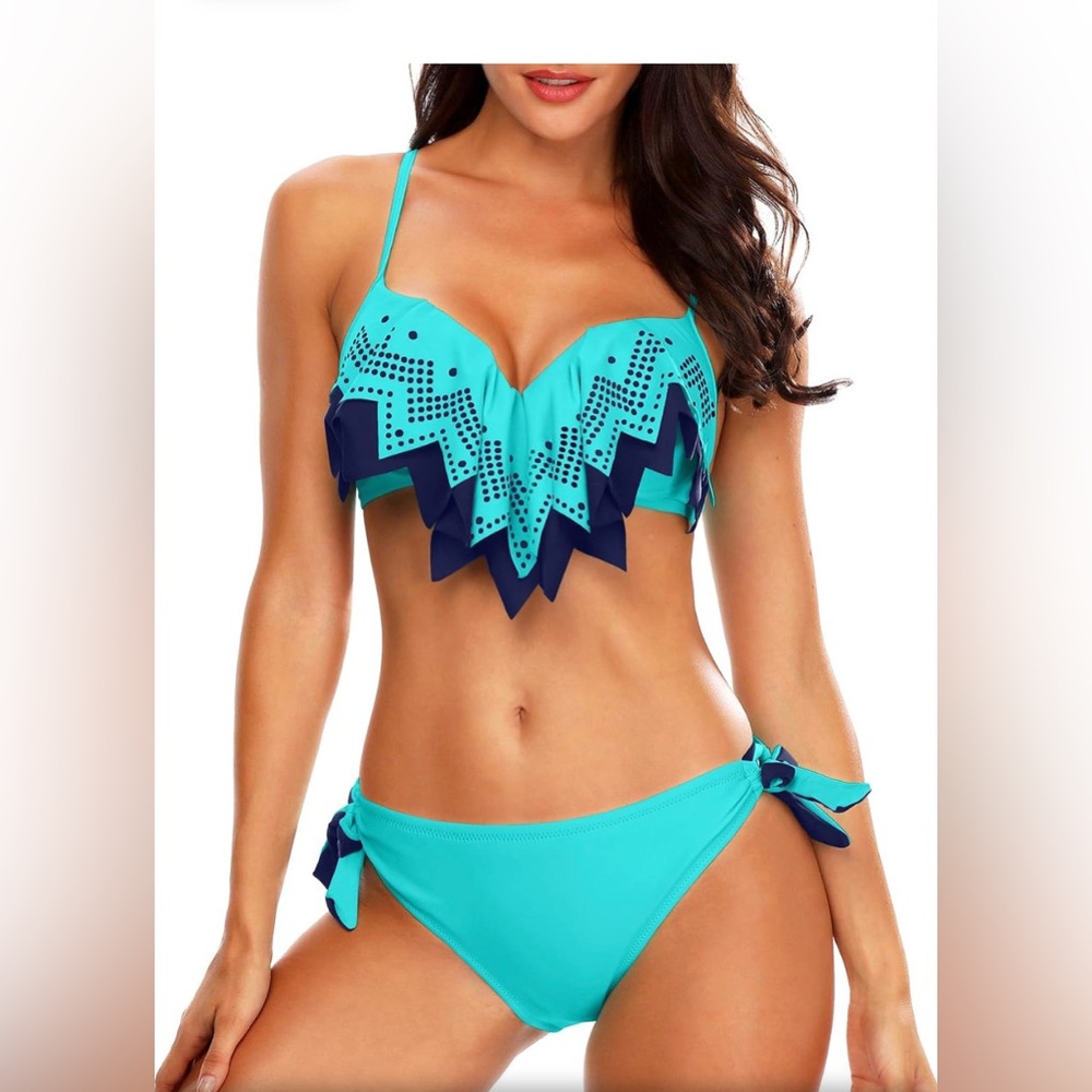 NWT Holipick Women Two Piece Swimsuit Push Up underwire bikini set | Size M